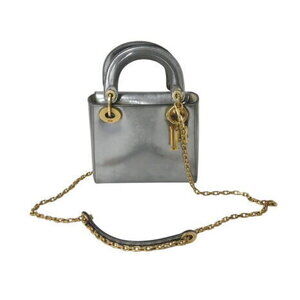 Christian Dior Lady Satchel Bag Handbag Glazed Calfskin